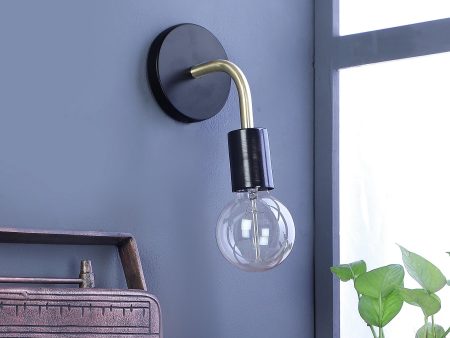 Brass Black Metal Wall Light by SS Lightings For Cheap