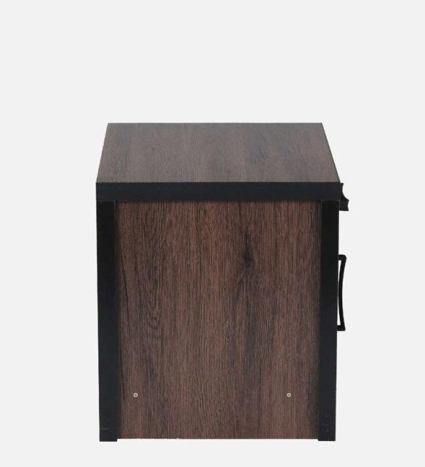 Bedside Table in Brown Oak Finish with Drawer For Discount