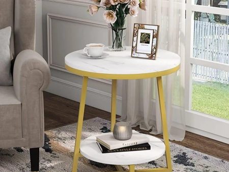 Vesta Two - Tier Sofa Side Table For Discount