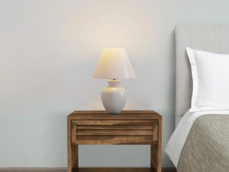 Sheesham Wood Bedside Table In Rustic Teak Finish With Drawer Cheap