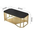 Room Accent Coffee Table, Simple Design Sofa Side Table-Black Gold Cheap