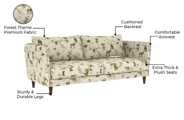 Avery 3 Seater Fabric Sofa Fashion