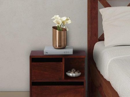 Z Solid Wood Rhs Bedside Table In Honey Oak Finish With Drawers Online