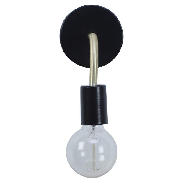 Brass Black Metal Wall Light by SS Lightings For Cheap