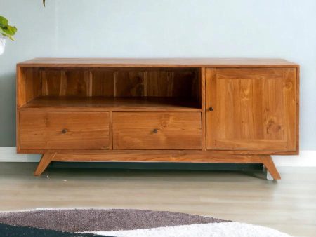 SOLID TEAK WOOD TV UNIT For Sale