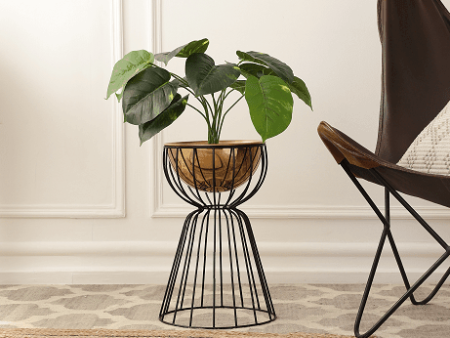 Twin Medium Bloom Gold floor planters Hot on Sale