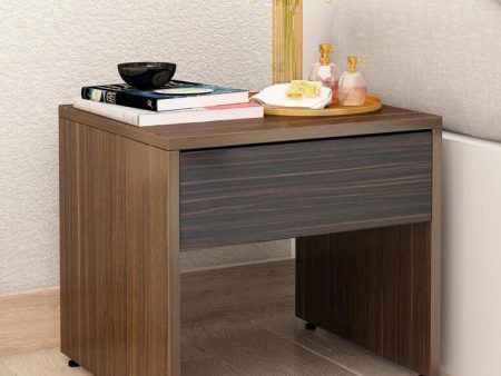 Bedside Table in Cairo Walnut & Dark Ebony Finish with Drawer Online