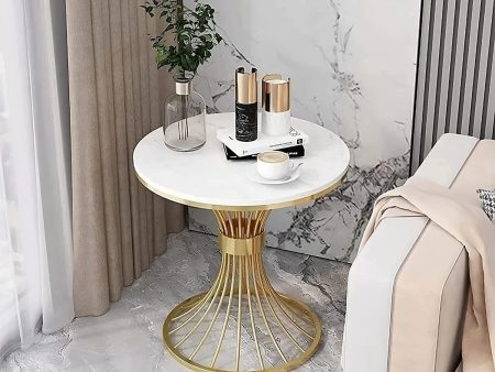 Maeve Marble & Metal Sofa Side Table for Living Room Online now