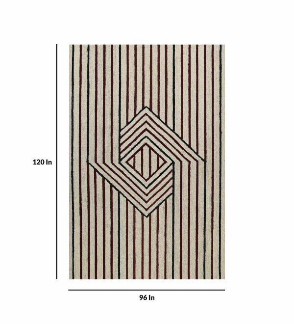 IVORY Wool & Viscose Canyan 8x10 Feet  Hand-Tufted Carpet - Rug Online now