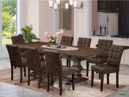 9 - Piece Extendable Trestle Dining Set Online Hot Sale