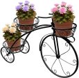 3-Tier Garden Cart Planter Stand Tricycle Plant Holder Online now