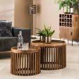 sanjay Solid Wood Coffee Table Set of 2 Online Sale