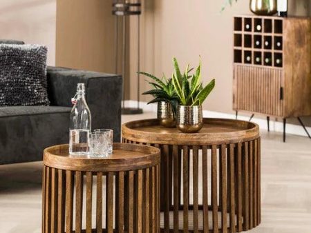 sanjay Solid Wood Coffee Table Set of 2 Online Sale