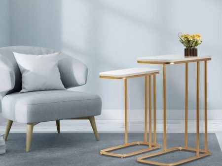 Modern Gold Side Nesting Table Online now