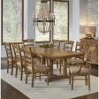 9 - Piece Extendable Solid Wood Trestle Dining Set Online now