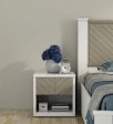 Alaska Bedside Table in High Gloss White Finish With Drawer on Sale