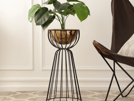 Twin Large Bloom Gold floor  planters Fashion