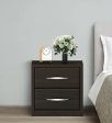 Verona Bedside Table in Fumed Oak Finish with Drawers For Cheap