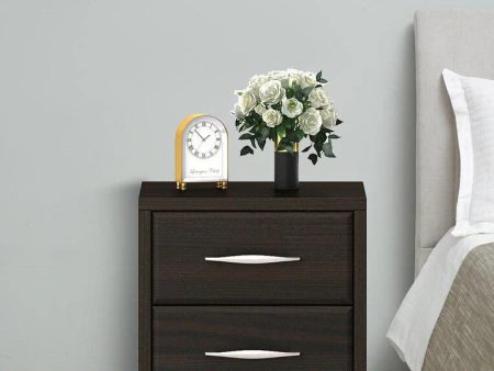 Verona Bedside Table in Fumed Oak Finish with Drawers For Cheap