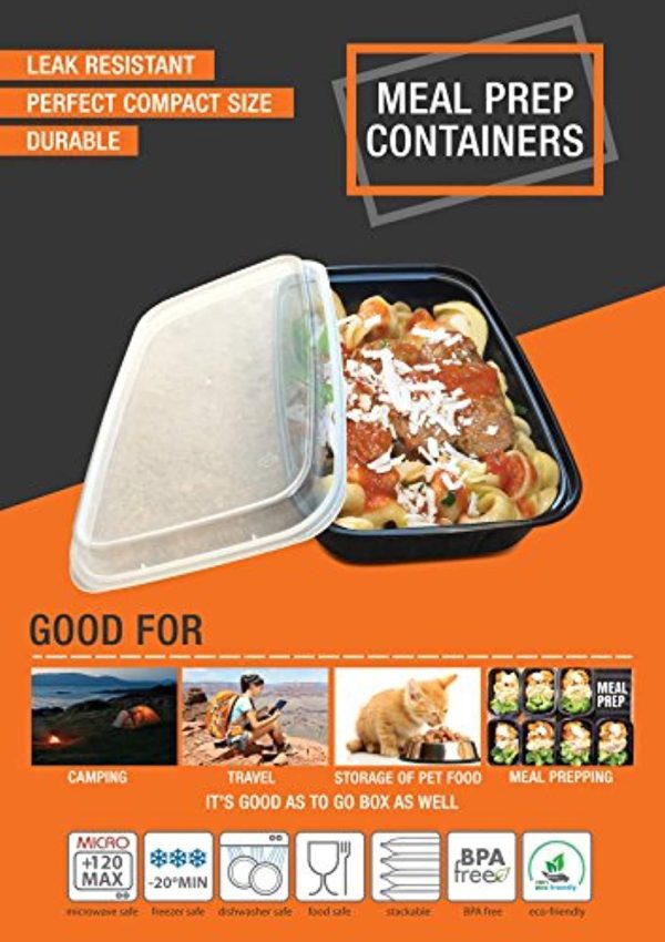 1 Compartment Meal Prep Containers by Charulyza- 15 pack- 32 oz Premium Lunch Containers, Food Storage Bento Box, BPA free, Leak Resistant, Reusable, Stackable, Freezer Safe, Recyclable & Microwavable Discount