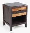 Solid Wood Night Stand In 2 Tone Finish For Sale