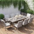 8 - Person Rectangular Outdoor Dining Set with Cushions For Sale