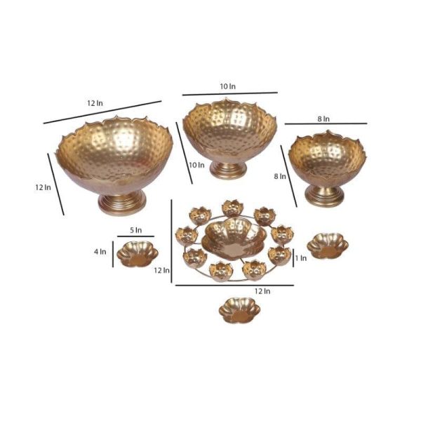 ELEGANT TAJ BOWL URLI SET OF 3. Hot on Sale