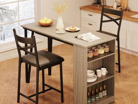 3 - Piece Three Leg Dining Set Discount