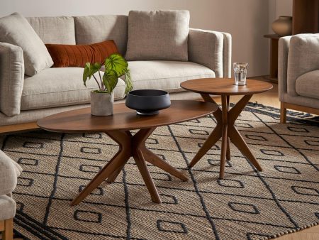 Bristol Coffee Table Set, Walnut Cheap