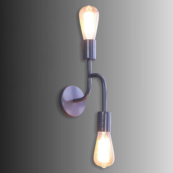 Flute Grey Metal Wall Light by SS Lightings Discount