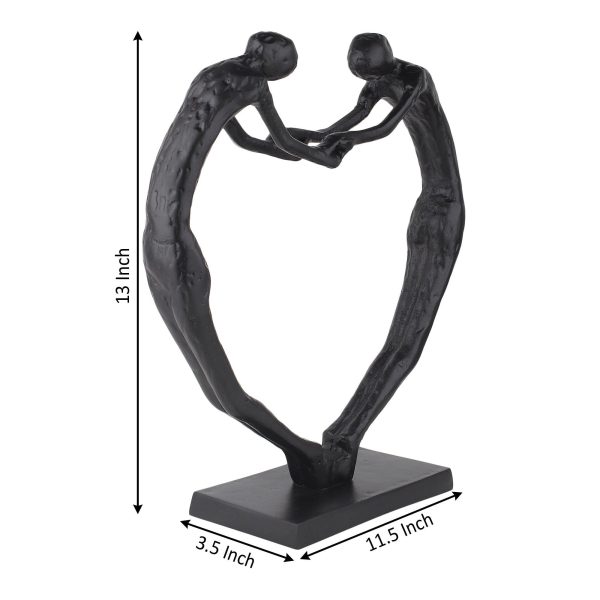 Heartfelt Harmony Sculpture in Black Sale