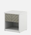 Alaska Bedside Table in High Gloss White Finish With Drawer on Sale