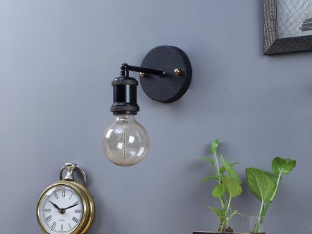 Elements Black Metal Wall Light by SS Lightings For Discount