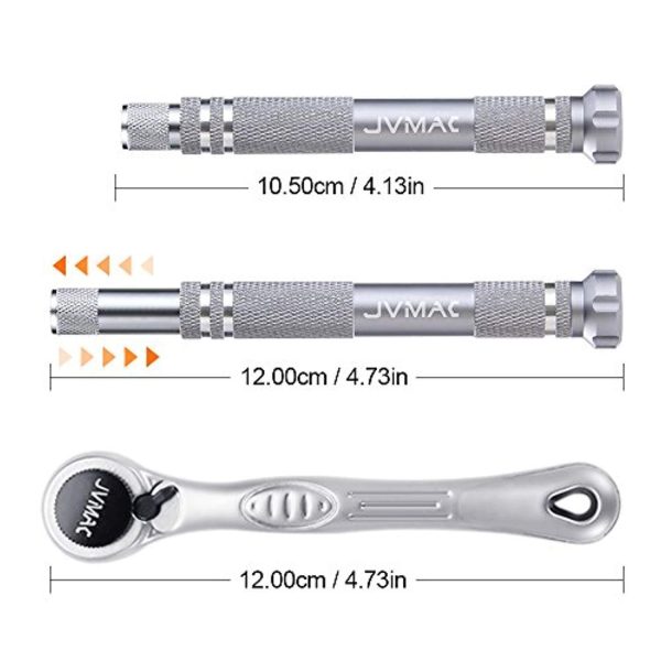 Wrench Screwdriver Set, JVMAC Ratchet Tool Set Metric Socket Sets with Micro ScrewDriver Bits for iPad, iPhone, PC, Watch, Samsung and Other Smartphone Tablet Computer Electronic Devices (41 IN 1) Supply