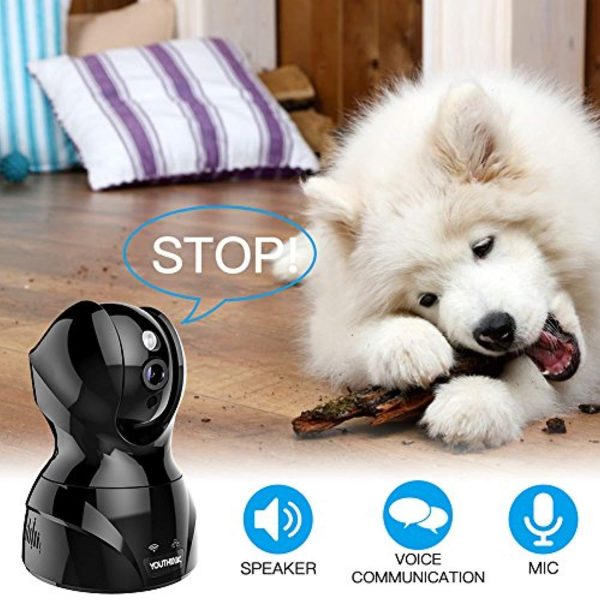 1080P WiFi Home Security IP Camera Smart Wireless Indoor Surveillance Camera System for Pet Baby Nanny Monitor with Audio Motion Detection Night Vision Remote Control Fashion