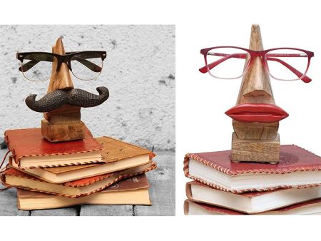 Wooden Spectacles Sunglasses Eyeglass Holder Stand Online now