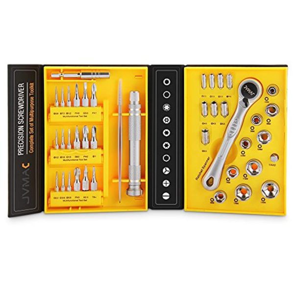 Wrench Screwdriver Set, JVMAC Ratchet Tool Set Metric Socket Sets with Micro ScrewDriver Bits for iPad, iPhone, PC, Watch, Samsung and Other Smartphone Tablet Computer Electronic Devices (41 IN 1) Supply