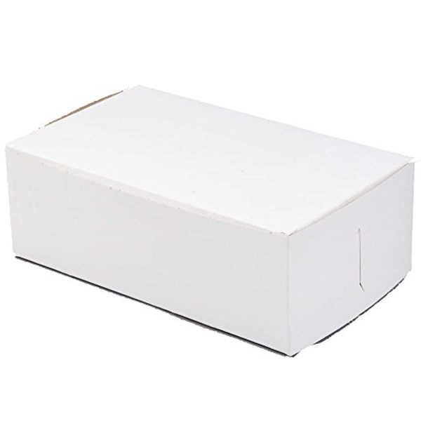 10  Length x 6  Depth x 3 1 2  Height White Locking Corner Bakery Box (Pack of 15) Fashion