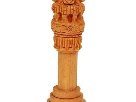 Wooden Ashoka Pillar Handmade Indian Emblem Online