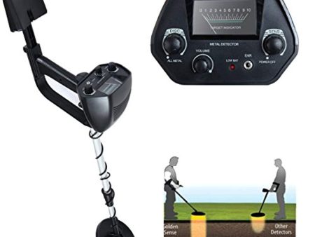 LAZYMOON MD-4030 Metal Detector Deep Hunter Sensitive Search LCD Black on Sale