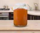 1 Gallon Glass Kombucha Jar - Home Brewing and Fermenting Kit with Cheesecloth Filter, Rubber Band and Plastic Lid - By Kitchentoolz Online now