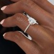 The Pave Nelly Set With A 4 Carat Oval Moissanite Online Sale