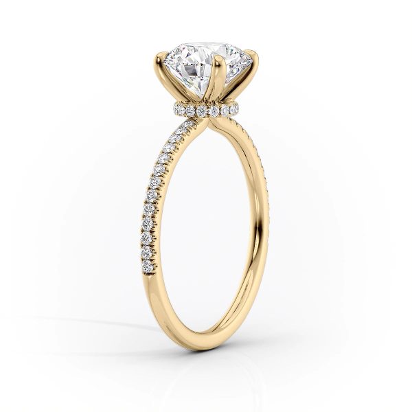 The Pave Nelly Set With A 4.5 Carat Pear Moissanite on Sale