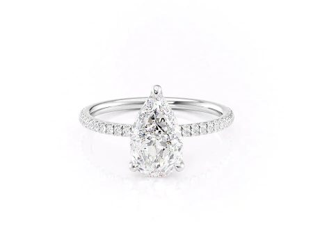 The Pave Nelly Set With A 4 Carat Pear Moissanite For Discount