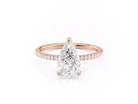 The Pave Nelly Set With A 3.5 Carat Pear Moissanite For Discount