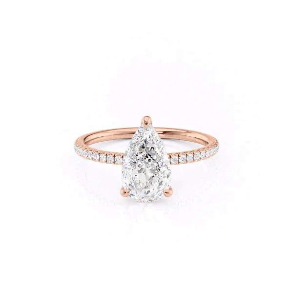 The Pave Nelly Set With A 3.5 Carat Pear Moissanite For Discount