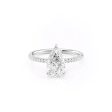 The Pave Nelly Set With A 3 Carat Pear Moissanite Online Sale