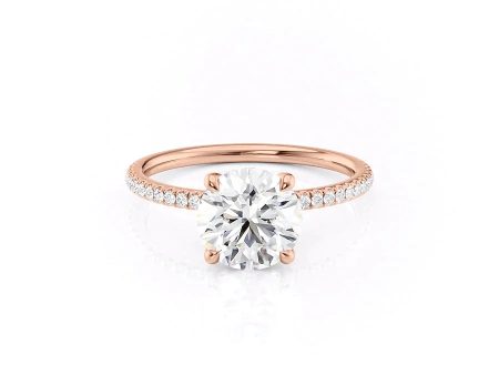 The Pave Nelly Set With A 2 Carat Round Moissanite Fashion