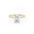 The Pave Nelly Set With A 4.5 Carat Oval Moissanite Online