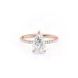 The Pave Nelly Set With A 2.5 Carat Pear Moissanite Hot on Sale